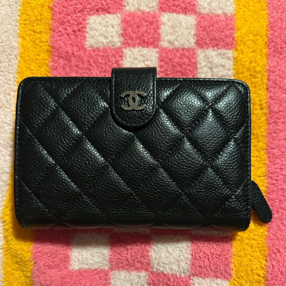 Authentic Chanel L-Zip Pocket Wallet